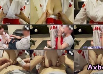 【高清素人】嘗試用​​巨乳巫女的乳交和各種世俗慾望來挑戰早洩改善訓練